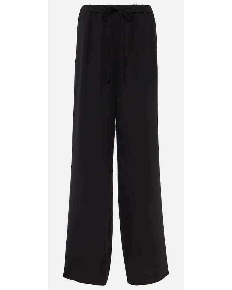 Valentino Garavani Pantaloni a gamba larga in Cady Couture Nero