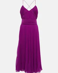 Max Mara Abito midi Clarino in georgette plissé Viola