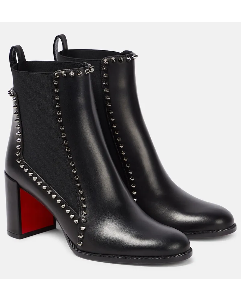 Christian Louboutin Stivaletti Out Line Spikes in pelle Nero