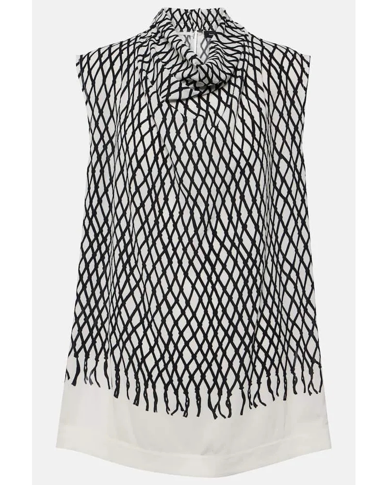Proenza Schouler Top Valerie in crÃªpe con stampa Bianco