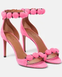 Alaïa Alaïa Sandali La Bombe 90 in suede Rosa