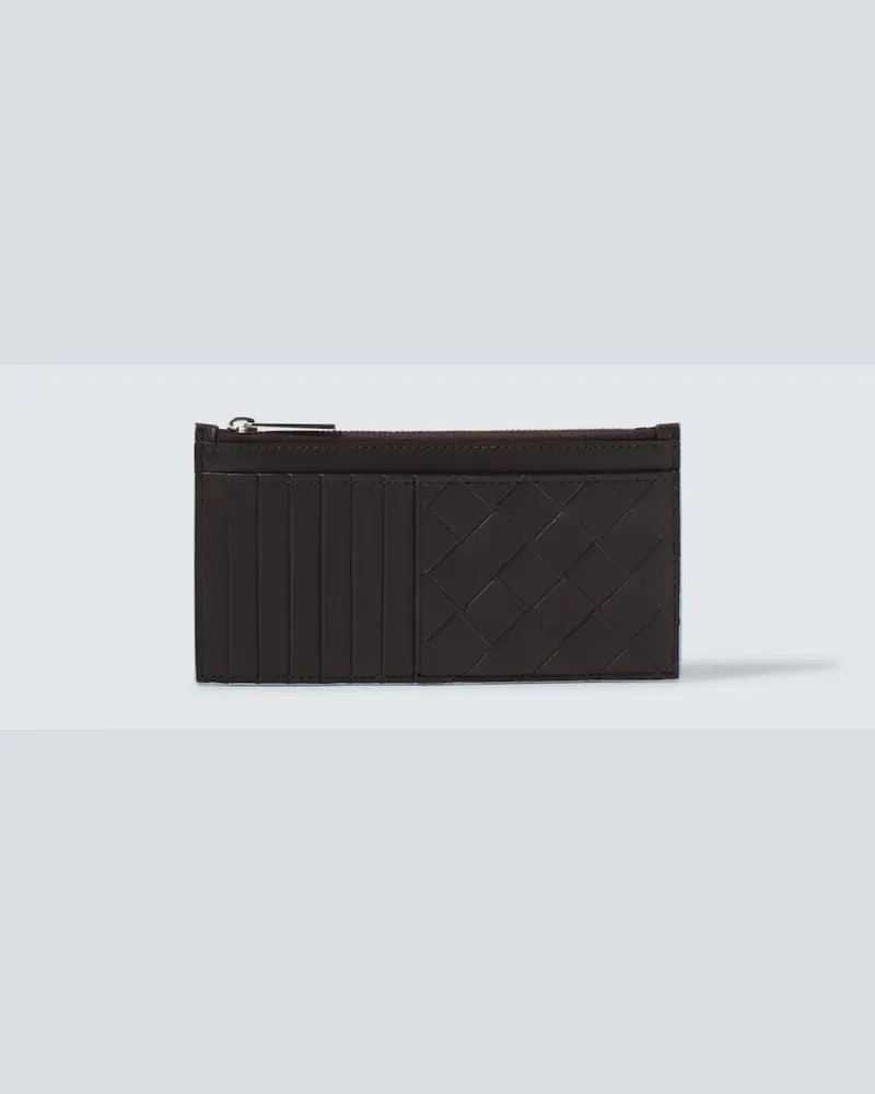 Bottega Veneta Portacarte in pelle Intrecciato Marrone