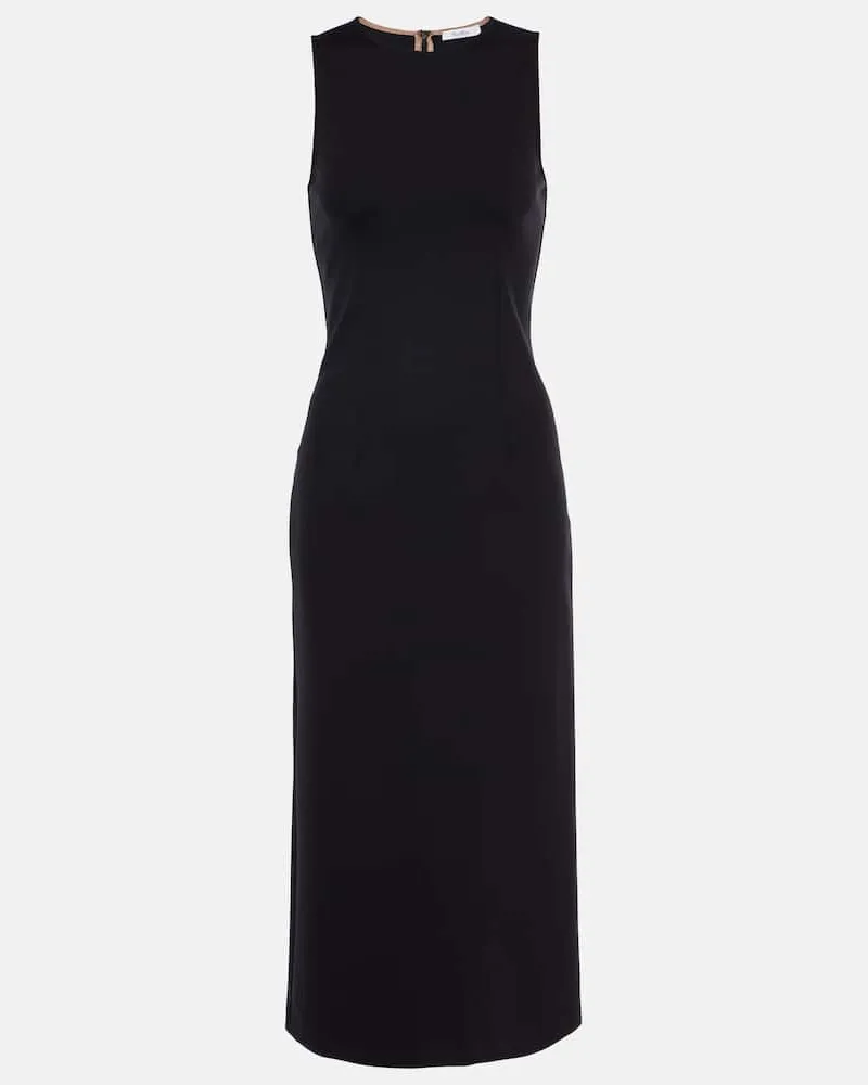 Max Mara Abito midi Sevres in jersey Nero