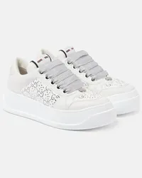 Gucci Sneakers in pelle con cristalli Bianco