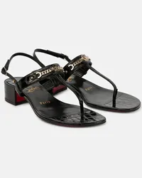 Christian Louboutin Sandali infradito MJ Thong in pelle Nero