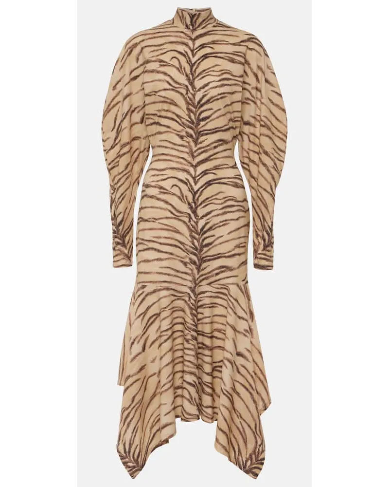 Stella McCartney Abito midi in jersey Bianco