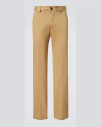 AMI Paris Pantaloni chino in raso di cotone Beige