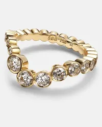 Sophie Bille Brahe Anello Ensemble Ocean in oro 18kt con diamanti Oro