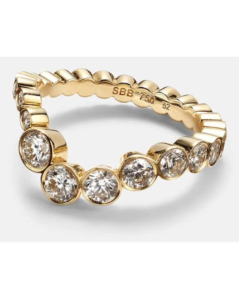 Sophie Bille Brahe Anello Ensemble Ocean in oro 18kt con diamanti Oro