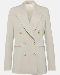 Max Mara Blazer Reale in gabardine di lana Beige