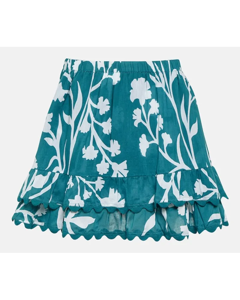 Juliet Dunn Minigonna in cotone con stampa Blu