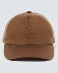 Loro Piana Cappello da baseball in cashmere Marrone