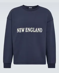 BODE Felpa New England in jersey di cotone Blu