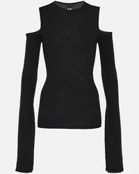 Rick Owens Top in lana vergine con cut-out Nero