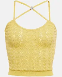 Alessandra Rich Top in Lurex Giallo