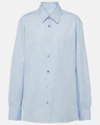 Dries van Noten Camicia in popeline di cotone Blu