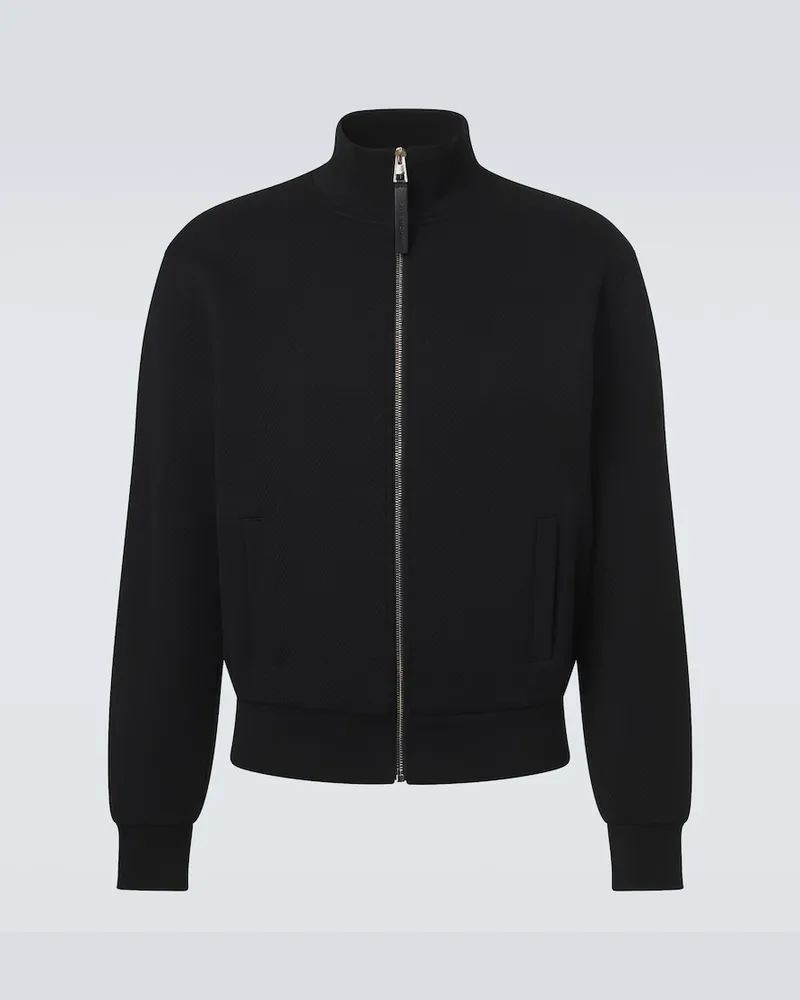 Givenchy Felpa in chevron di misto cotone Nero