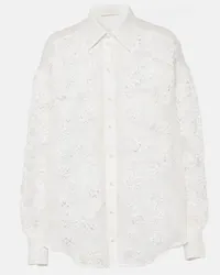 Zimmermann Camicia Halliday in ramia con pizzo Bianco