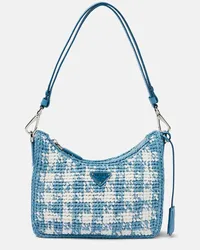 Prada Borsa a spalla Re-edition Mini in crochet Bianco