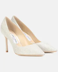 Jimmy Choo Pumps Romy 85 con glitter Argento