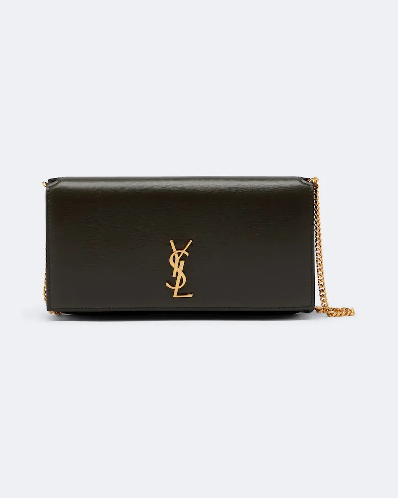 Saint Laurent Borsa porta smartphone Cassandre Verde