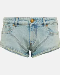 Blumarine Shorts a vita bassa Blu