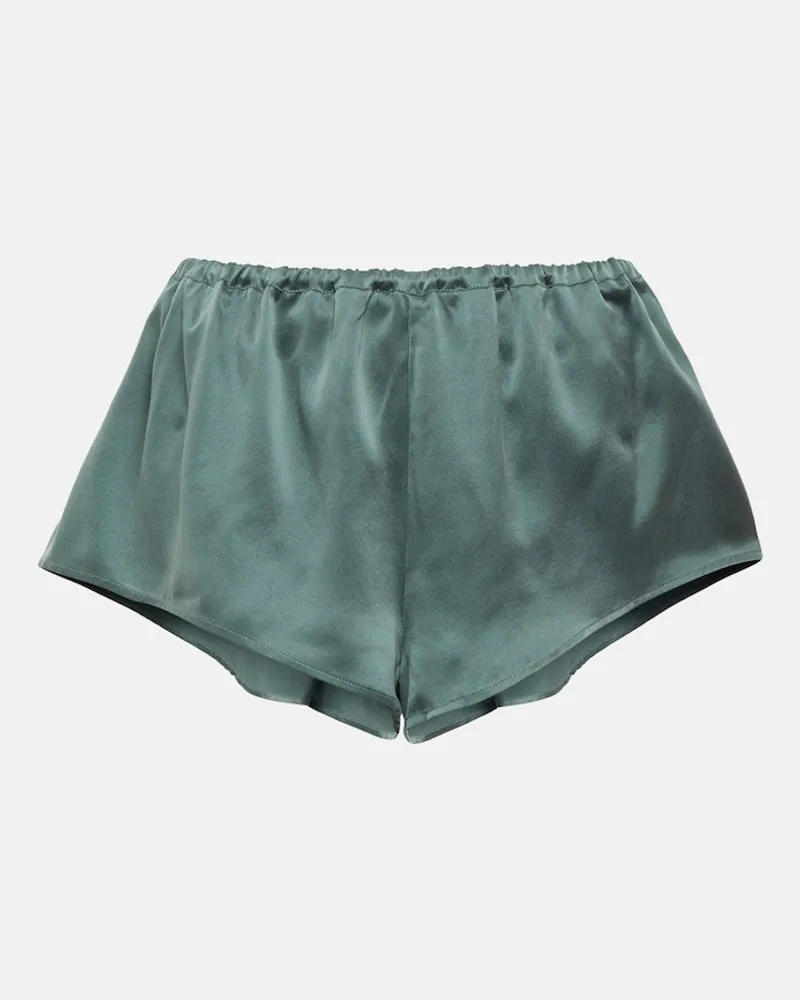 ASCENO Shorts Venice in raso di seta Grigio