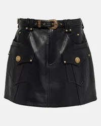 Balmain Minigonna in pelle Nero