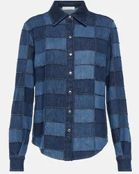 Chloé Chloé Camicia di jeans patchwork Blu