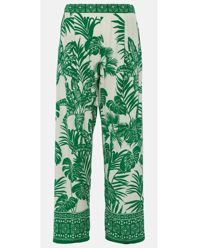 Velvet Pantaloni regular Iris a vita alta Verde