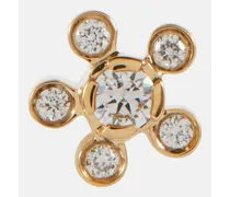 Orecchino singolo Petit Soleil de Fleur in oro 18kt con diamanti