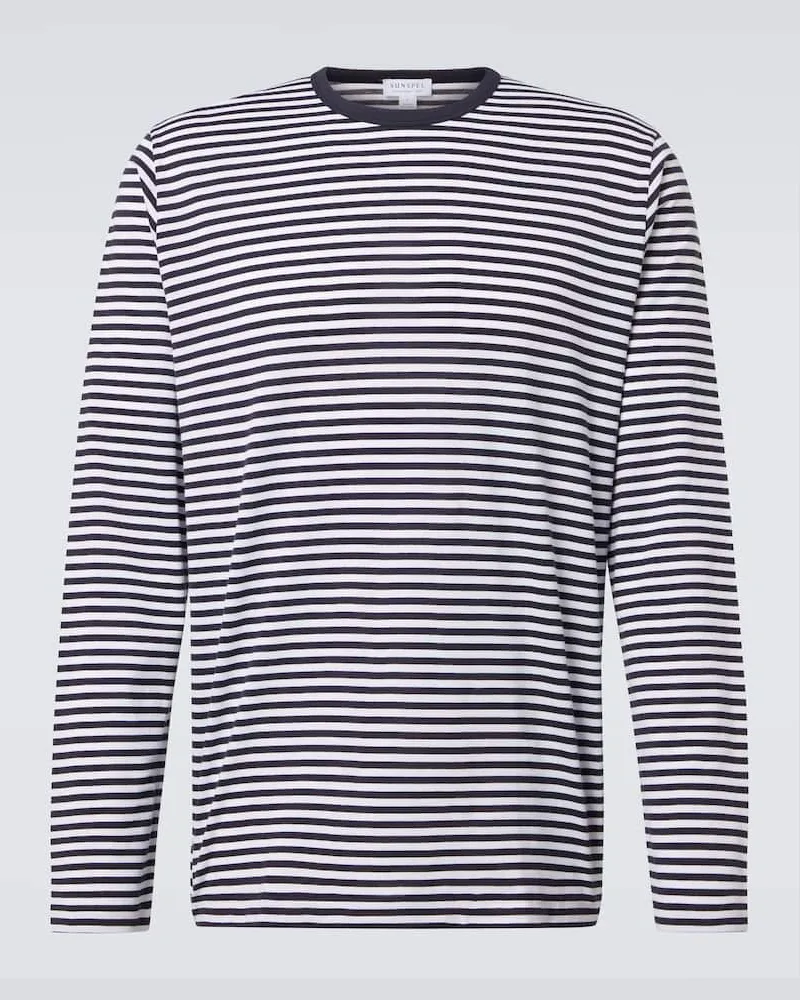 Sunspel T-shirt in cotone a righe Multicolore