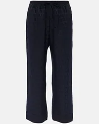 Valentino Garavani Pantaloni regular Toile Iconographe Blu