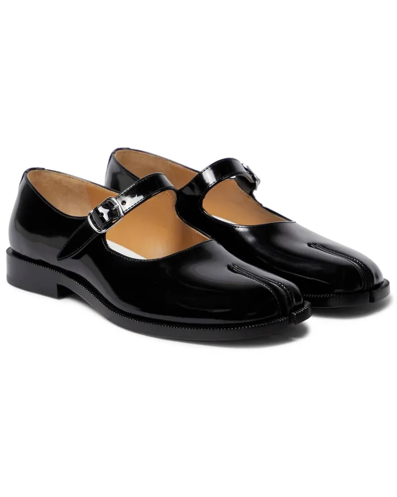 Maison Margiela Ballerine Mary Jane Tabi in vernice Nero
