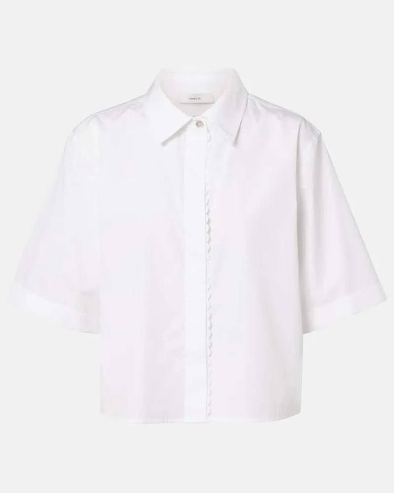 Vince Camicia in popeline di cotone Bianco