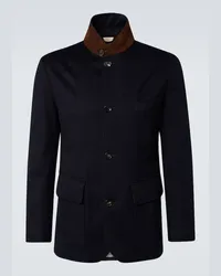 Loro Piana Giacca Roadster in cashmere Blu