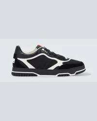 Gucci Sneakers Re-Web in canvas GG con suede Nero