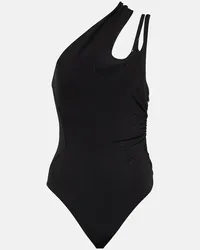 Thierry Mugler Body asimmetrico in jersey Nero