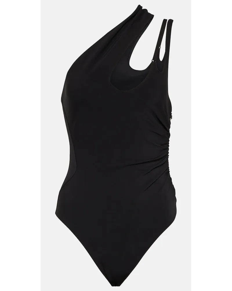 Thierry Mugler Body asimmetrico in jersey Nero
