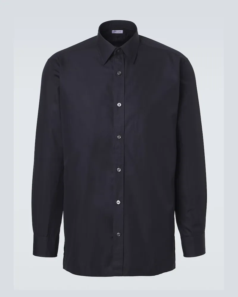 Charvet Camicia in popeline di cotone Nero