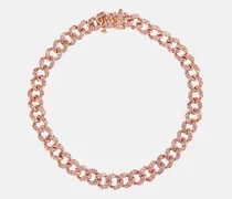 Bracciale in oro rosa 18kt con zaffiri e diamanti