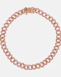 SHAY Bracciale in oro rosa 18kt con zaffiri e diamanti Rosa