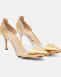 Gianvito Rossi Pumps Plexi 70 in pelle e PVC Metallizzato