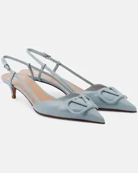 Valentino Garavani Pumps slingback VLogo Signature in vernice Blu