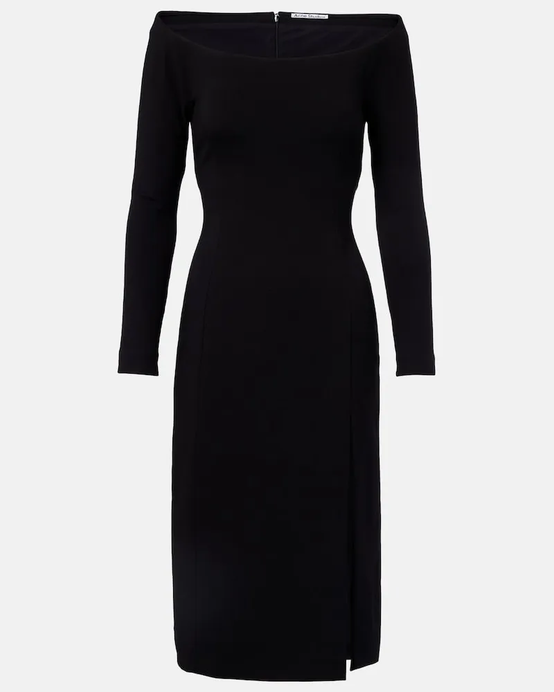 Acne Studios Abito midi off-shoulders Nero