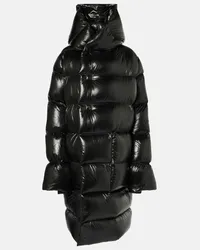 Rick Owens Cappotto con pannelli in piuma Nero