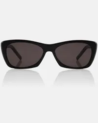 Saint Laurent Occhiali da sole rettangolari SL 613 Nero