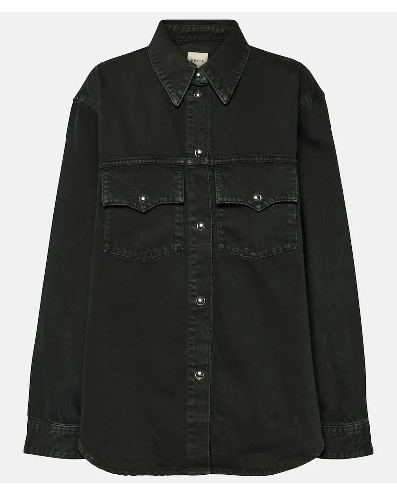 KHAITE Camicia di jeans Jinn Nero