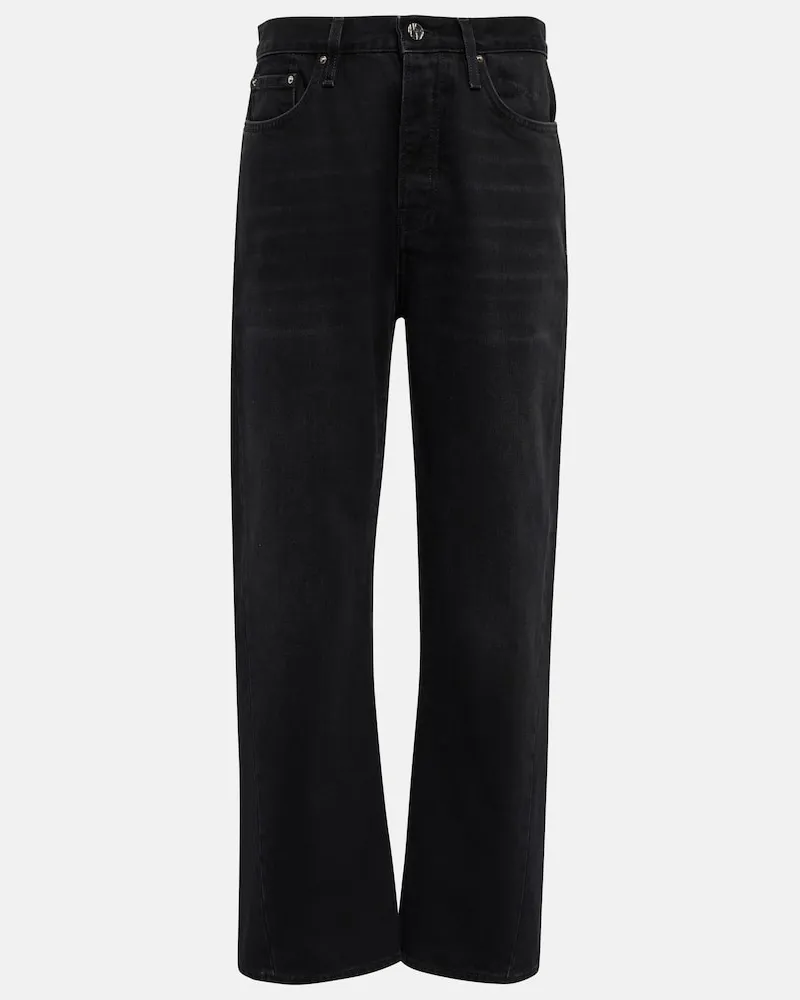 Totême Jeans regular a vita alta Nero