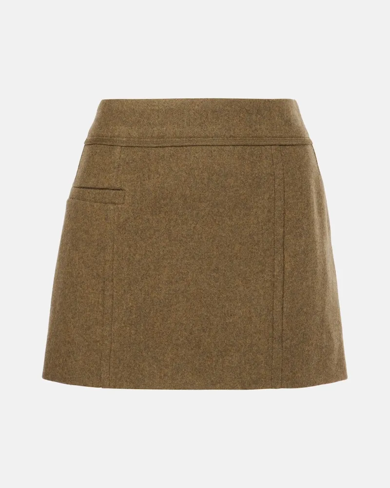 Victoria Beckham Minigonna in lana Marrone